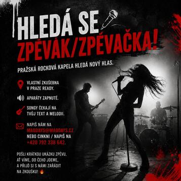 Hledá se zpěvák/zpěvačka - PRAHA