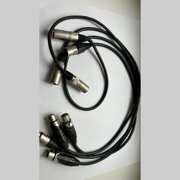  4× ručně pájený XLR patch kabel