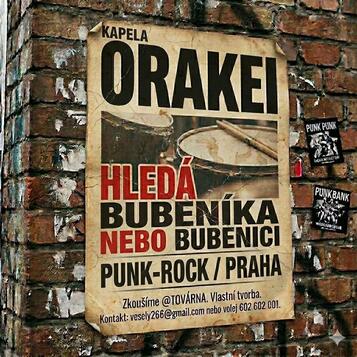 Kapela ORAKEI hledá bubeníka nebo bubenici