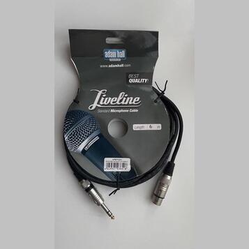 Mikrofonní kabely Adam Hall (6m, XLR–jack) 3 kusy
