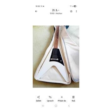 Prodám el.kytaru Gibson flying V Melody maker Satin white