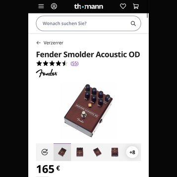 Kytarový efekt pedál v hnědém kovovém provedení. Na horní straně jsou čtyři černé ovládací knoflíky s popisky LEVEL, BLEND, DRIVE a TONE, dále dva př…