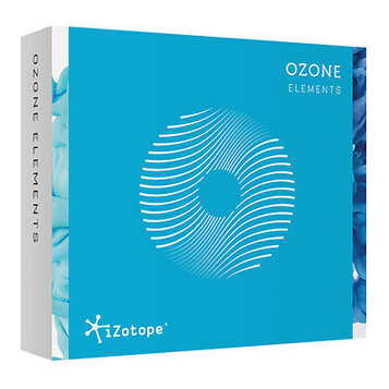 Modrá krabice s bílými nápisy a grafickým prvkem ve tvaru stylizovaného kruhu z linií. V pravém horním rohu je text OZONE ELEMENTS a v levém dolním r…